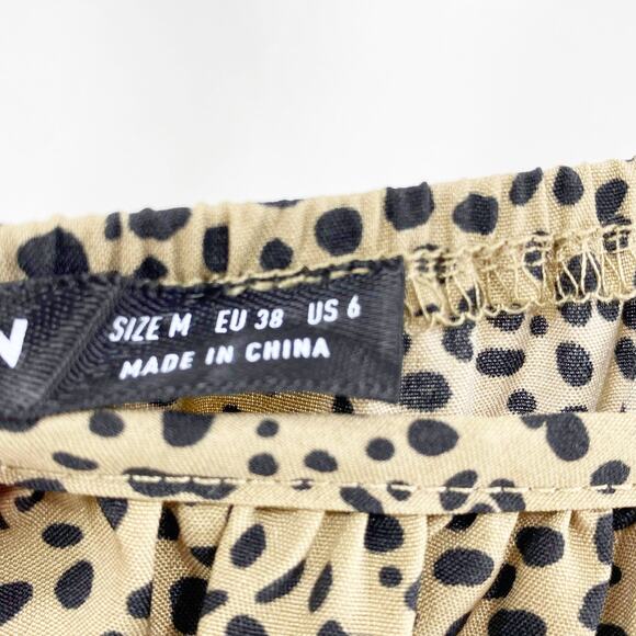 SHEIN Brown Leopard Spotted Tie Shoulder Mini Dress - Picture 4 of 11